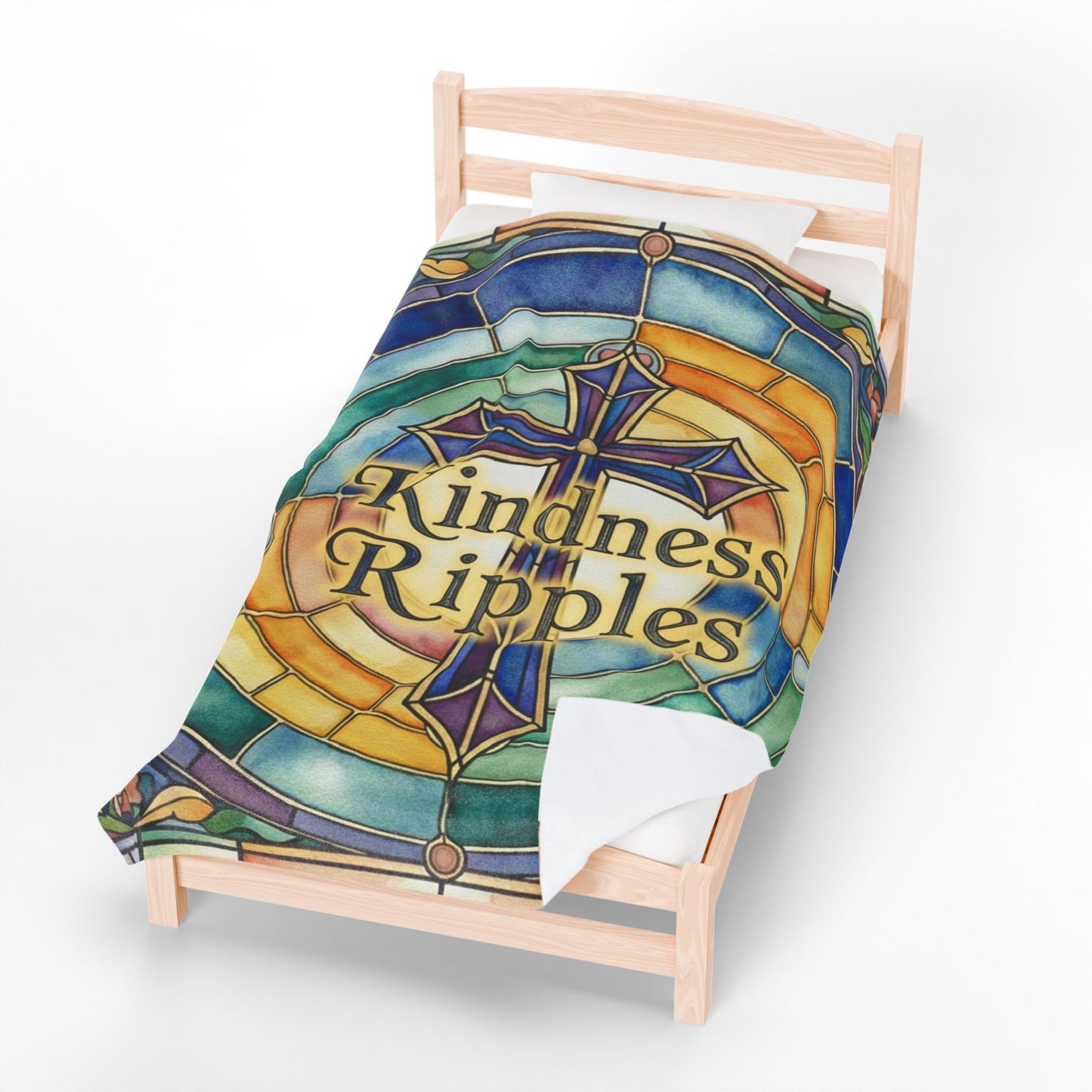 Kindness Ripples Velveteen Plush Blanket - Cozy Decorative Throw