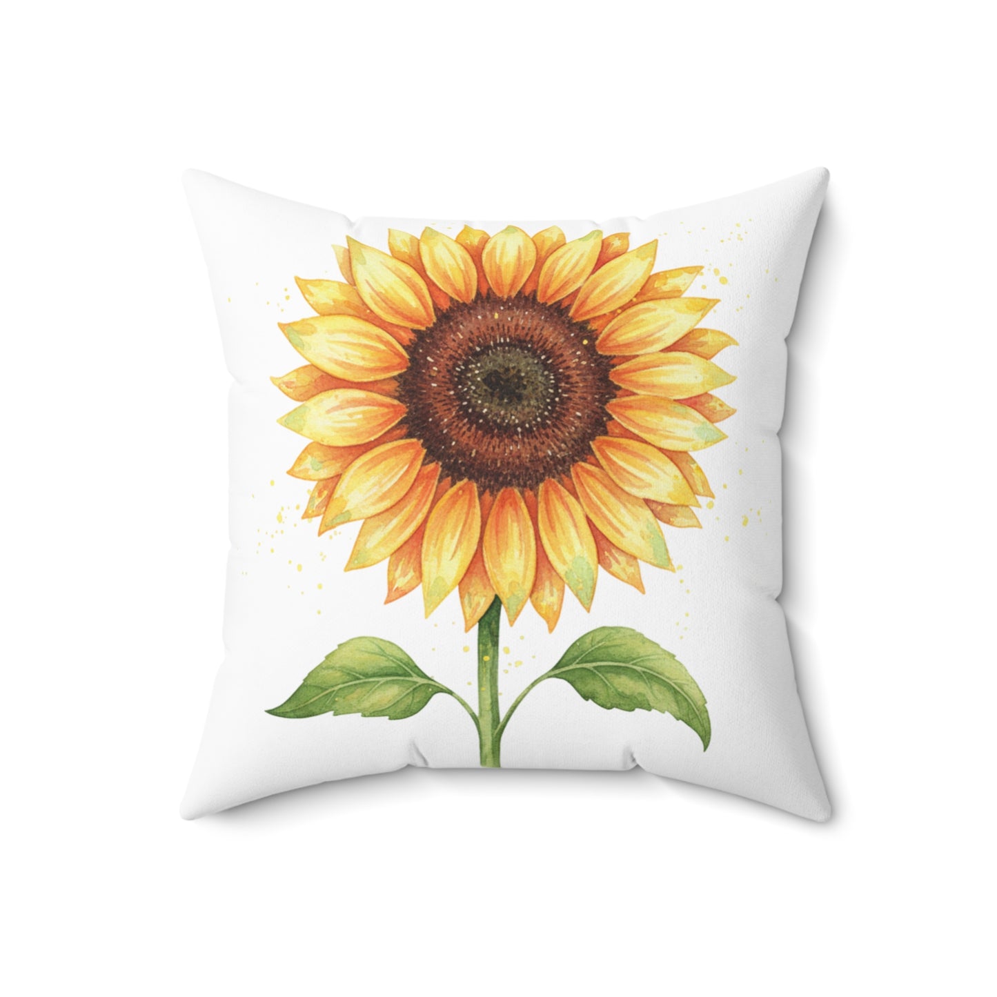 Sunflower Solo Design Square Pillow