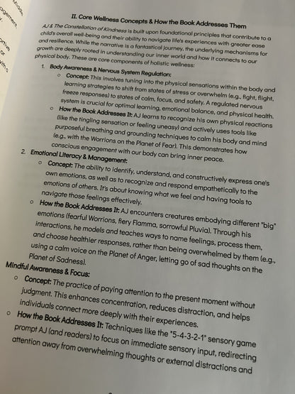 A Guide to Holistic Wellness, Focus & Peace,  AJ & The Constellation of Kindness